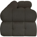  Manufacturer Color_Brown -- Ames 102" Brown Boucle Fabric Upholstered 3 pc Modular Sofa IMAGE 7