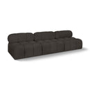  Manufacturer Color_Brown -- Ames 102" Brown Boucle Fabric Upholstered 3 pc Armless Modular Sofa IMAGE 1