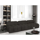  Manufacturer Color_Brown -- Ames 102" Brown Boucle Fabric Upholstered 3 pc Armless Modular Sofa IMAGE 2