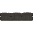 Meridian Ames Brown Boucle Fabric Modular Sofa IMAGE 3