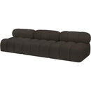  Manufacturer Color_Brown -- Ames 102" Brown Boucle Fabric Upholstered 3 pc Armless Modular Sofa IMAGE 6