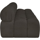  Manufacturer Color_Brown -- Ames 102" Brown Boucle Fabric Upholstered 3 pc Armless Modular Sofa IMAGE 7
