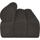 Meridian Ames Brown Boucle Fabric Modular Sofa IMAGE 7