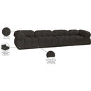  Manufacturer Color_Brown -- Ames 136" Brown Boucle Fabric Upholstered 4 pc Modular Sofa IMAGE 12