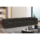 Manufacturer Color_Brown -- Ames 136" Brown Boucle Fabric Upholstered 4 pc Modular Sofa IMAGE 2