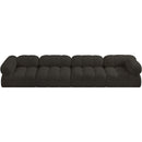  Manufacturer Color_Brown -- Ames 136" Brown Boucle Fabric Upholstered 4 pc Modular Sofa IMAGE 5