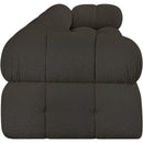  Manufacturer Color_Brown -- Ames 136" Brown Boucle Fabric Upholstered 4 pc Modular Sofa IMAGE 7