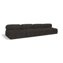  Manufacturer Color_Brown -- Ames 136" Brown Boucle Fabric Upholstered 4 pc Armless Modular Sofa IMAGE 1