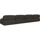 Meridian Ames Brown Boucle Fabric Modular Sofa IMAGE 6