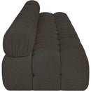  Manufacturer Color_Brown -- Ames 136" Brown Boucle Fabric Upholstered 4 pc Armless Modular Sofa IMAGE 7