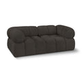  Manufacturer Color_Brown -- Ames 68" Brown Boucle Fabric Upholstered 2 pc Modular Loveseat IMAGE 1