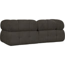  Manufacturer Color_Brown -- Ames 68" Brown Boucle Fabric Upholstered 2 pc Modular Loveseat IMAGE 6