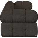  Manufacturer Color_Brown -- Ames 68" Brown Boucle Fabric Upholstered 2 pc Modular Loveseat IMAGE 7