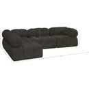  Manufacturer Color_Brown -- Ames 102" Brown Boucle Fabric Upholstered 4 pc Modular Sectional IMAGE 14