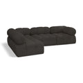  Manufacturer Color_Brown -- Ames 102" Brown Boucle Fabric Upholstered 4 pc Modular Sectional IMAGE 1