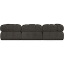  Manufacturer Color_Brown -- Ames 102" Brown Boucle Fabric Upholstered 4 pc Modular Sectional IMAGE 3