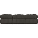 Meridian Ames Brown Boucle Fabric Modular Sectional IMAGE 3