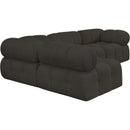  Manufacturer Color_Brown -- Ames 102" Brown Boucle Fabric Upholstered 4 pc Modular Sectional IMAGE 6