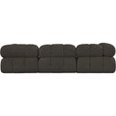 Meridian Ames Brown Boucle Fabric Modular Sectional IMAGE 3