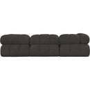  Manufacturer Color_Brown -- Ames 102" Brown Boucle Fabric Upholstered 4 pc Modular Sectional IMAGE 3