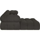  Manufacturer Color_Brown -- Ames 102" Brown Boucle Fabric Upholstered 4 pc Modular Sectional IMAGE 7