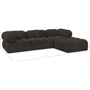  Manufacturer Color_Brown -- Ames 102" Brown Boucle Fabric Upholstered 4 pc Modular Sectional IMAGE 8