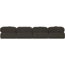  Manufacturer Color_Brown -- Ames 136" Brown Boucle Fabric Upholstered 5 pc Modular Sectional IMAGE 3