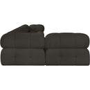  Manufacturer Color_Brown -- Ames 136" Brown Boucle Fabric Upholstered 5 pc Modular Sectional IMAGE 7