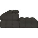  Manufacturer Color_Brown -- Ames 136" Brown Boucle Fabric Upholstered 5 pc Modular Sectional IMAGE 7