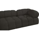  Manufacturer Color_Brown -- Ames 136" Brown Boucle Fabric Upholstered 5 pc Modular Sectional IMAGE 9