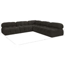  Manufacturer Color_Brown -- Ames 102" Brown Boucle Fabric Upholstered 5 pc Modular Sectional IMAGE 11