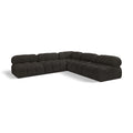  Manufacturer Color_Brown -- Ames 102" Brown Boucle Fabric Upholstered 5 pc Modular Sectional IMAGE 1