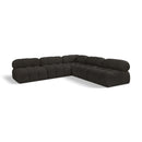  Manufacturer Color_Brown -- Ames 102" Brown Boucle Fabric Upholstered 5 pc Modular Sectional IMAGE 1