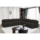  Manufacturer Color_Brown -- Ames 102" Brown Boucle Fabric Upholstered 5 pc Modular Sectional IMAGE 2