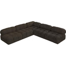  Manufacturer Color_Brown -- Ames 102" Brown Boucle Fabric Upholstered 5 pc Modular Sectional IMAGE 5