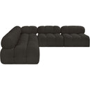  Manufacturer Color_Brown -- Ames 102" Brown Boucle Fabric Upholstered 5 pc Modular Sectional IMAGE 7
