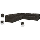  Manufacturer Color_Brown -- Ames 102" Brown Boucle Fabric Upholstered 5 pc Modular Sectional IMAGE 16