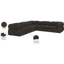Meridian Ames Brown Boucle Fabric Modular Sectional IMAGE 16