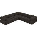 Manufacturer Color_Brown -- Ames 102" Brown Boucle Fabric Upholstered 5 pc Modular Sectional IMAGE 5