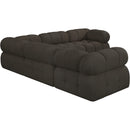  Manufacturer Color_Brown -- Ames 102" Brown Boucle Fabric Upholstered 5 pc Modular Sectional IMAGE 6
