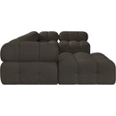  Manufacturer Color_Brown -- Ames 136" Brown Boucle Fabric Upholstered 6 pc Modular Sectional IMAGE 7
