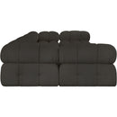  Manufacturer Color_Brown -- Ames 136" Brown Boucle Fabric Upholstered 6 pc Modular Sectional IMAGE 7