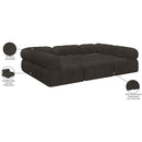  Manufacturer Color_Brown -- Ames 102" Brown Boucle Fabric Upholstered 6 pc Modular Sectional IMAGE 10