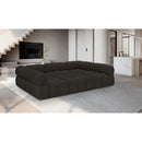  Manufacturer Color_Brown -- Ames 102" Brown Boucle Fabric Upholstered 6 pc Modular Sectional IMAGE 2