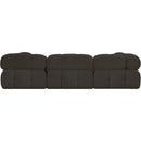  Manufacturer Color_Brown -- Ames 102" Brown Boucle Fabric Upholstered 6 pc Modular Sectional IMAGE 3