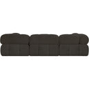 Meridian Ames Brown Boucle Fabric Modular Sectional IMAGE 3