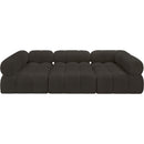  Manufacturer Color_Brown -- Ames 102" Brown Boucle Fabric Upholstered 6 pc Modular Sectional IMAGE 4