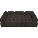  Manufacturer Color_Brown -- Ames 102" Brown Boucle Fabric Upholstered 6 pc Modular Sectional IMAGE 5