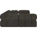  Manufacturer Color_Brown -- Ames 102" Brown Boucle Fabric Upholstered 6 pc Modular Sectional IMAGE 7