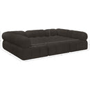  Manufacturer Color_Brown -- Ames 102" Brown Boucle Fabric Upholstered 6 pc Modular Sectional IMAGE 9